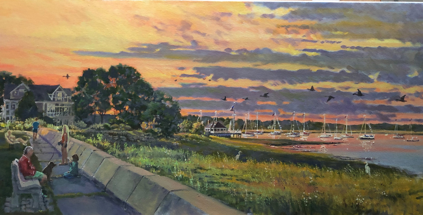 Giclee Print - Sunset Joppa Park Newburyport