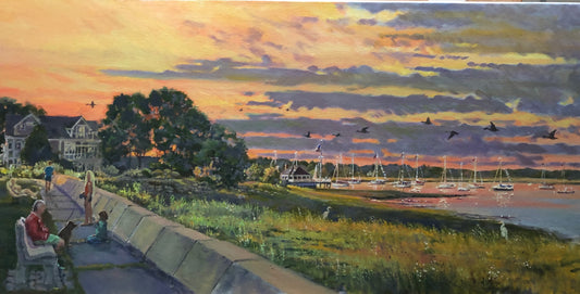 Giclee Print - Sunset Joppa Park Newburyport