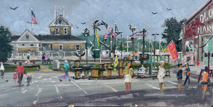 Oldies Marketplace in Newburyport , Oil, Richard Burke Jones
