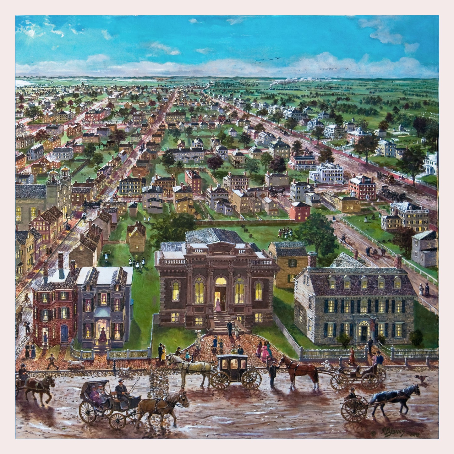 Giclee Print of "Upper State Street and Beyond, 1870s"