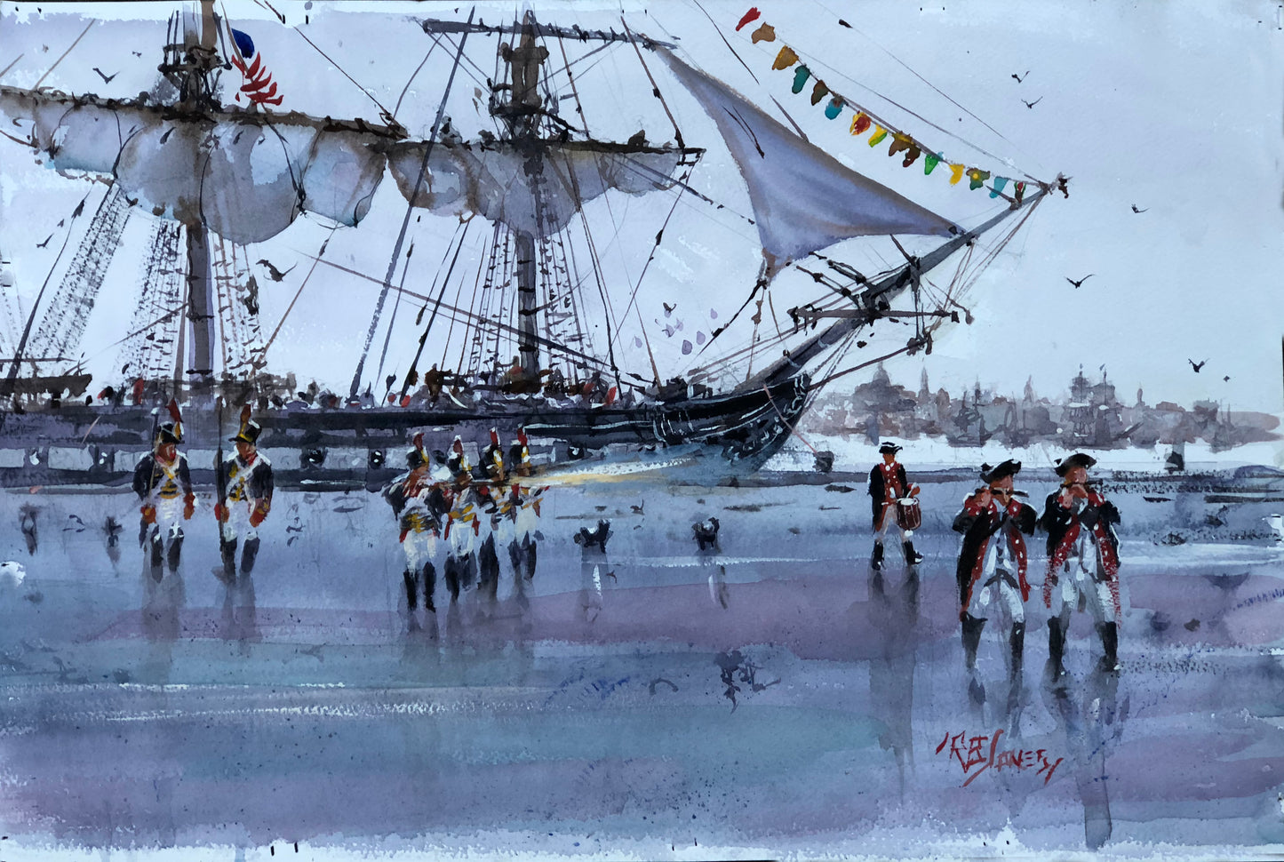 New! Boston Calendar showing the Paintings of Richard Burke Jones