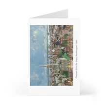 Pleasant Street Greeting Cards (horizontal)(7 pcs) showing Oil Painting by Richard Burke Jones of ''Pleasant Street to the Ships and Beyond, Newburyport, 1860"