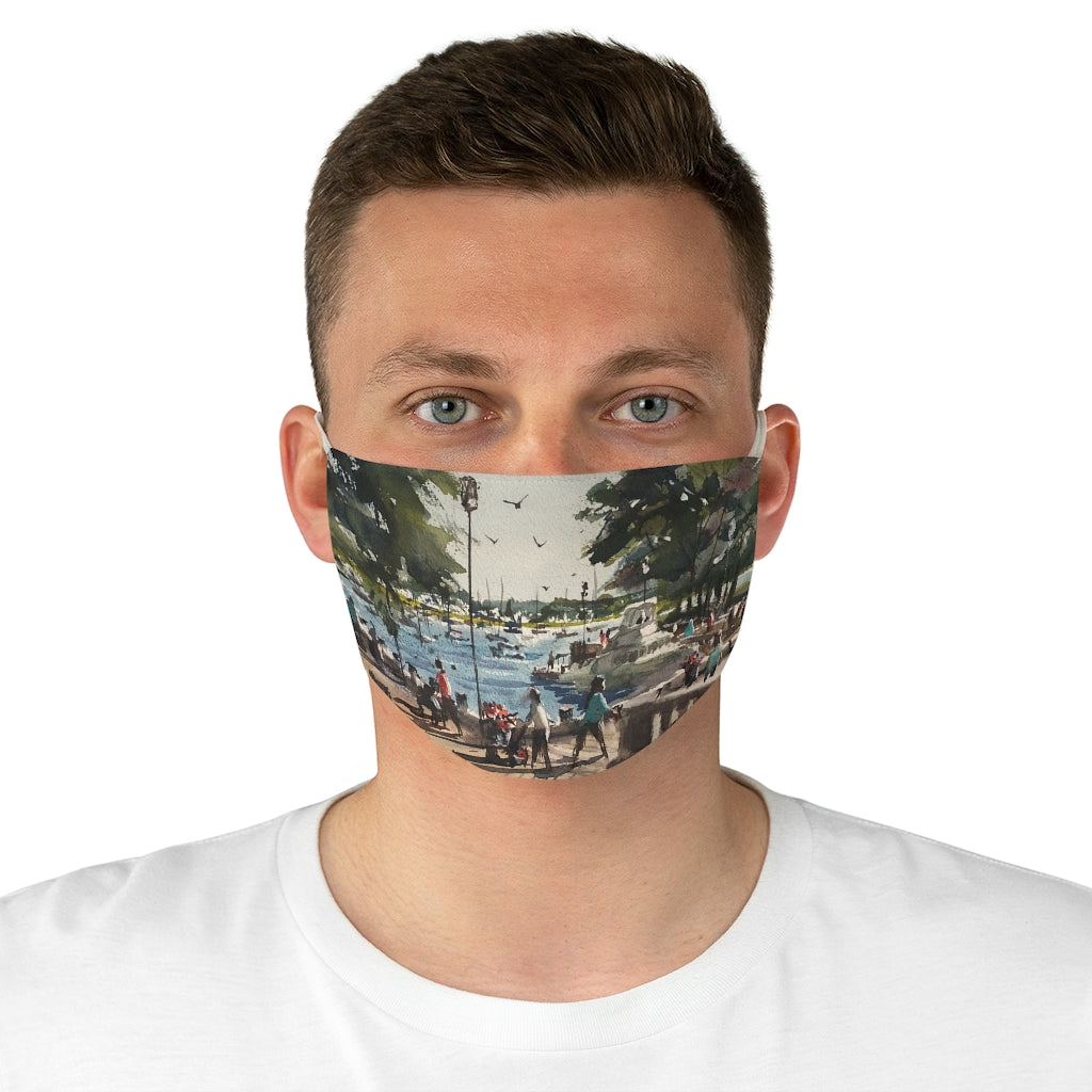 Fabric Face Mask showing “Newburyport Boardwalk”