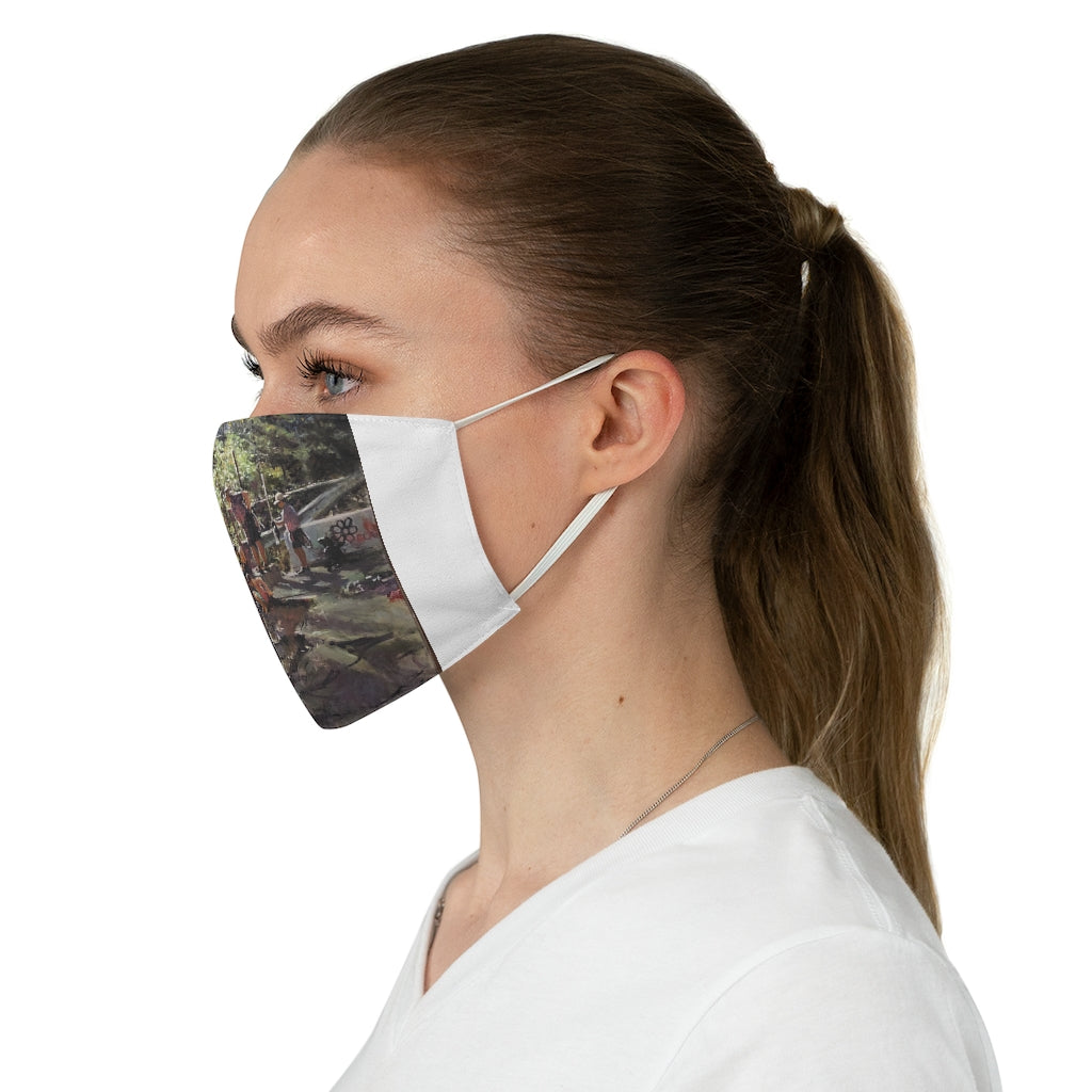 Fabric Face Mask Showing “Fishing at the Artichoke”