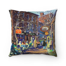 Showing Commercial Alley Artwork of Richard Burke Jones - Spun Polyester Square Pillow
