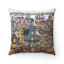St Paul's Church and Beyond, Newburyport, 1870s  Pillow Case - Express Delivery