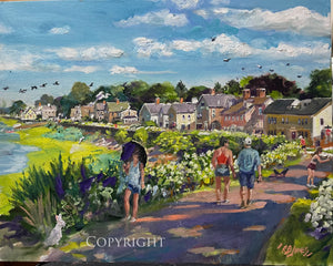 Along the Rail Trail near Joppa Park, 14 x 18”, oil, Richard Burke Jones