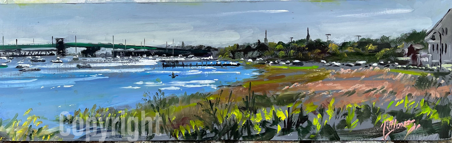 Gillis Bridge over the Merrimack River - Oil Sketch on Location